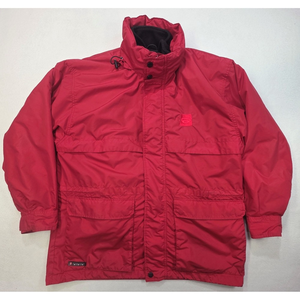 Stormtech Parka Jacket Mens L Full Zip Removable Fleece Liner Toyota Trucks Red